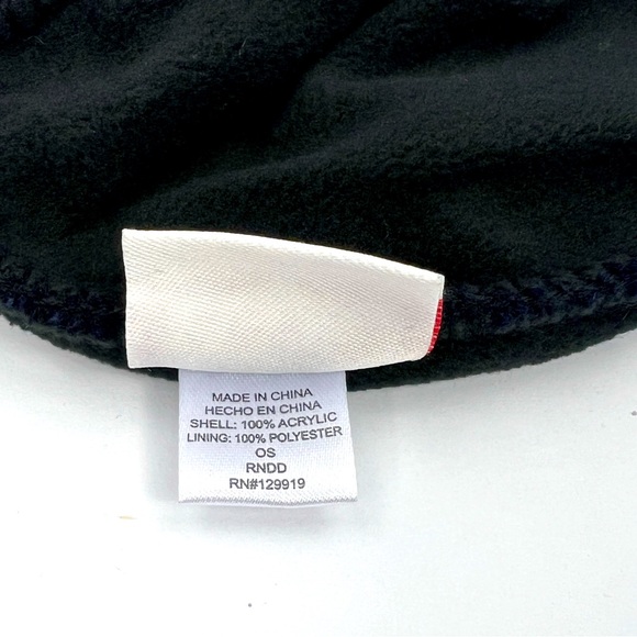 LEVI’S, WARM & COMFORTABLE BEANIE, LINED WITH FLEECE, UNISEX,ONE SIZE, NAVY BLUE - Picture 7 of 15